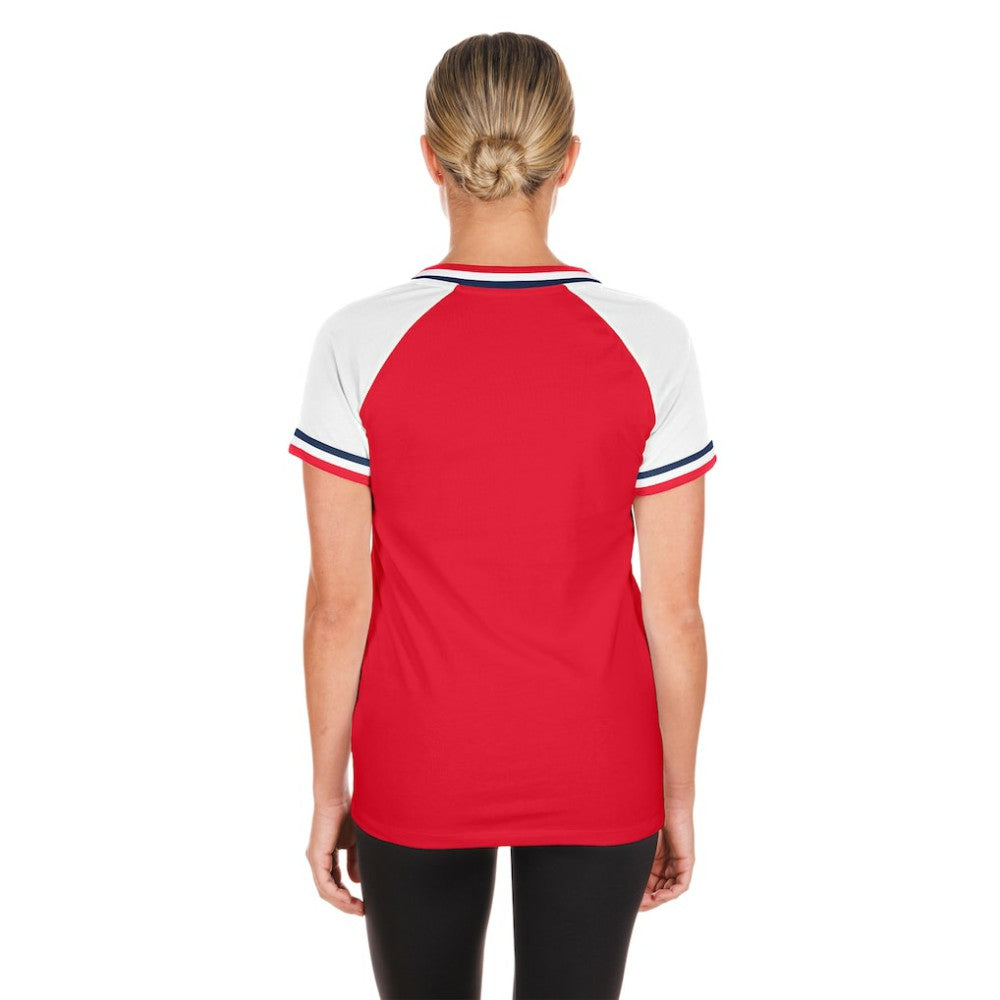 St. Louis Cardinals New Era Women's Gameday Raglan V-Neck T-Shirt - MLB T-shirts