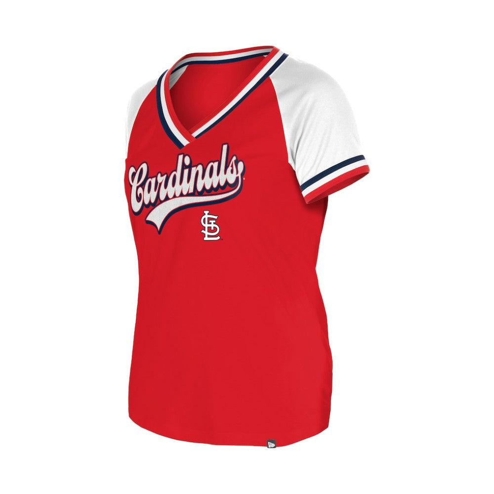 St. Louis Cardinals New Era Women's Gameday Raglan V-Neck T-Shirt - MLB T-shirts