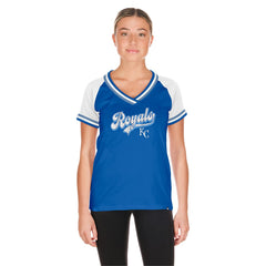 Kansas City Royals New Era Women's Gameday Raglan V-Neck T-Shirt - MLB T-shirts