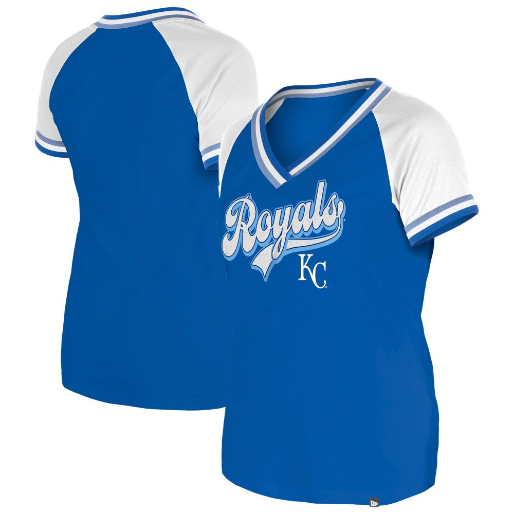 Kansas City Royals New Era Women's Gameday Raglan V-Neck T-Shirt - MLB T-shirts