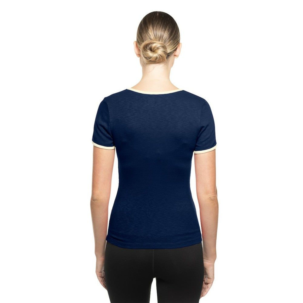 Atlanta Braves New Era Women's Throwback Lace Up T-Shirt - MLB T-shirts