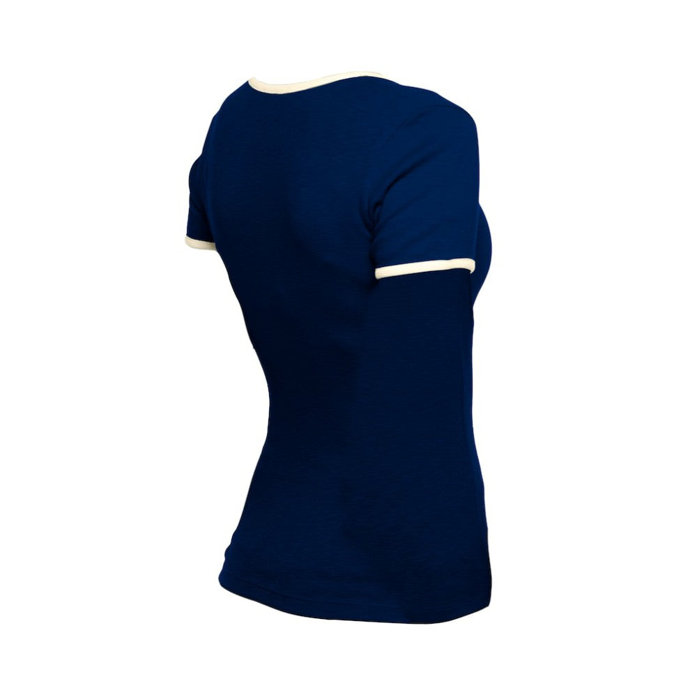 Atlanta Braves New Era Women's Throwback Lace Up T-Shirt - MLB T-shirts