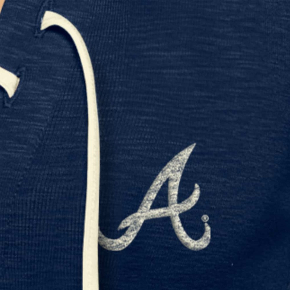 Atlanta Braves New Era Women's Throwback Lace Up T-Shirt - MLB T-shirts
