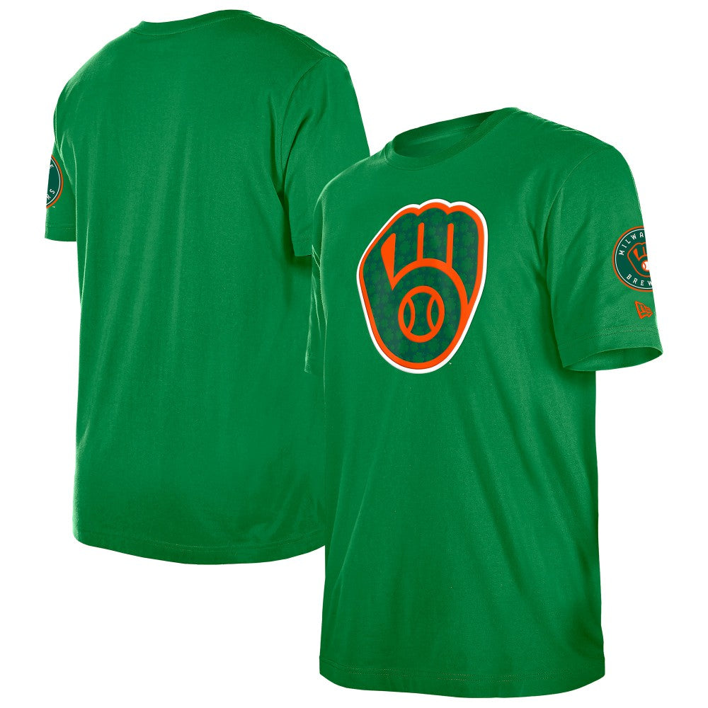 Milwaukee Brewers New Era St. Patrick's Day Shamrock Fill T-Shirt - MLB T-shirts