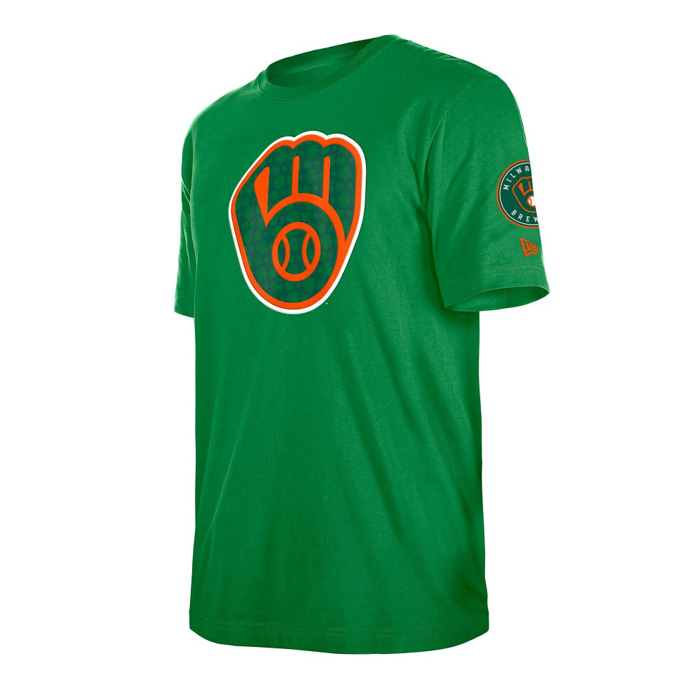 Milwaukee Brewers New Era St. Patrick's Day Shamrock Fill T-Shirt - MLB T-shirts