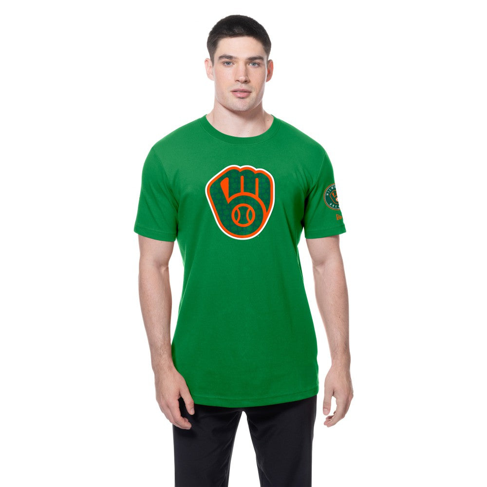Milwaukee Brewers New Era St. Patrick's Day Shamrock Fill T-Shirt - MLB T-shirts
