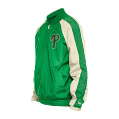 Philadelphia Phillies New Era St. Patrick's Day Ripstop Raglan Quarter-Zip Windbreaker - MLB Tops