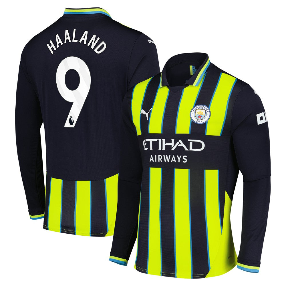 Erling Haaland Manchester City 2024/25 Away Replica Long Sleeve Player Jersey
