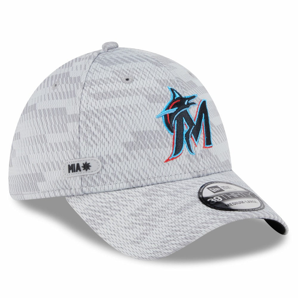 Miami Marlins New Era 2025 MLB Clubhouse 39THIRTY Flex Hat - MLB Hats