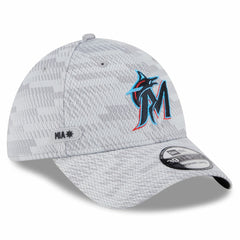 Miami Marlins New Era 2025 MLB Clubhouse 39THIRTY Flex Hat - MLB Hats