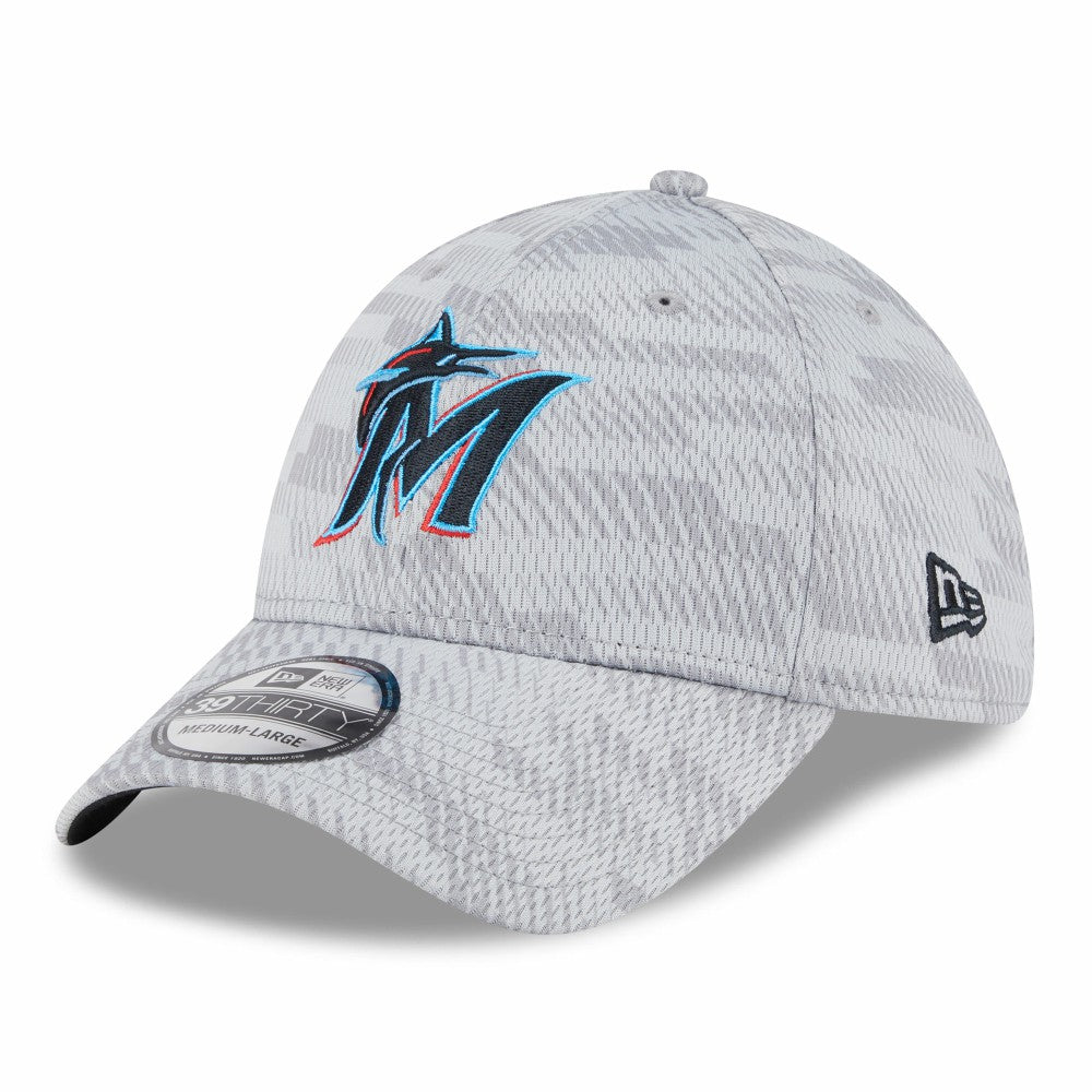 Miami Marlins New Era 2025 MLB Clubhouse 39THIRTY Flex Hat - MLB Hats