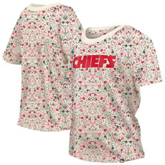 Kansas City Chiefs Women's Glam Game Floral Scoop Neck T-Shirt | NFL Outlet