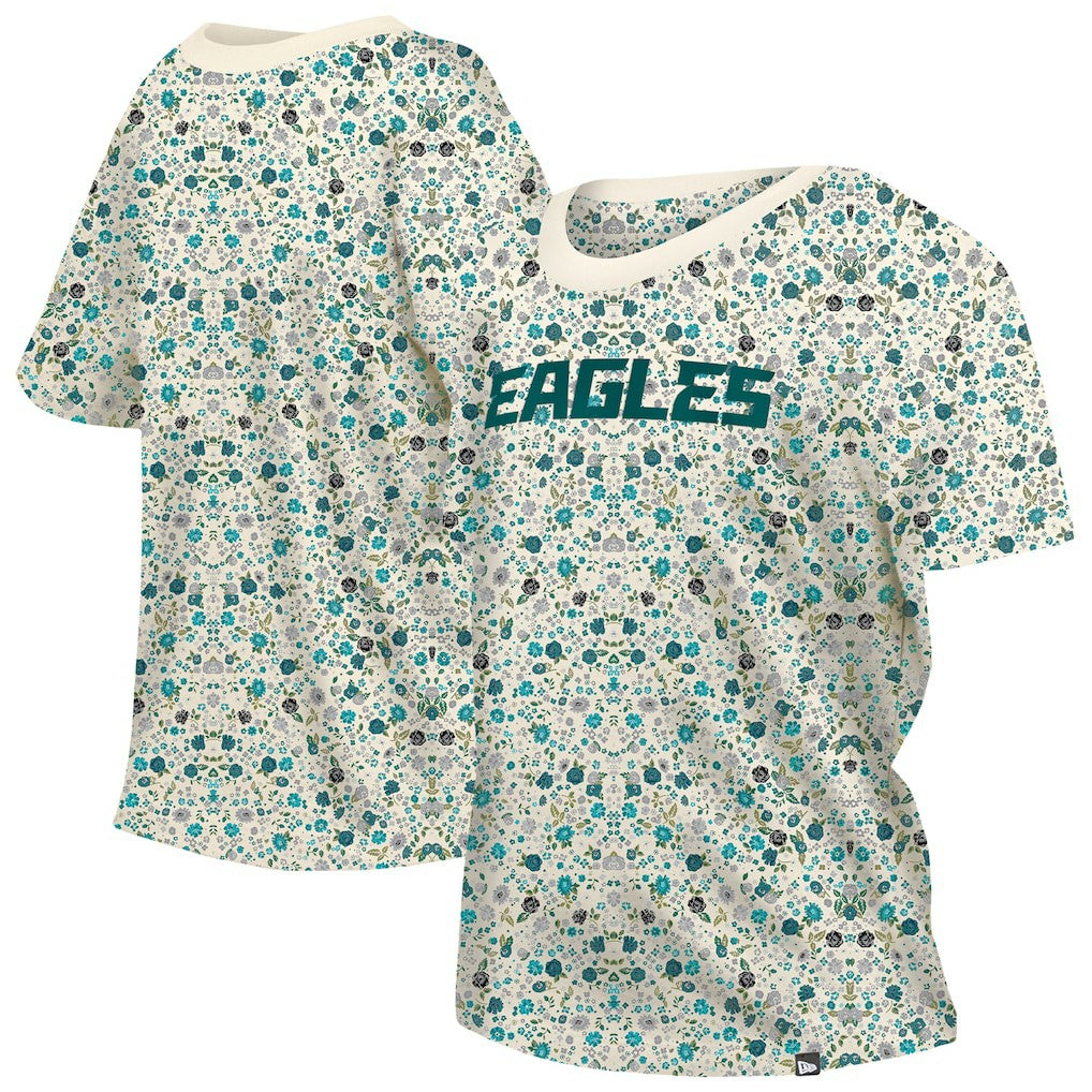 Philadelphia Eagles Women's Glam Game Floral Scoop Neck T-Shirt | NFL Near me