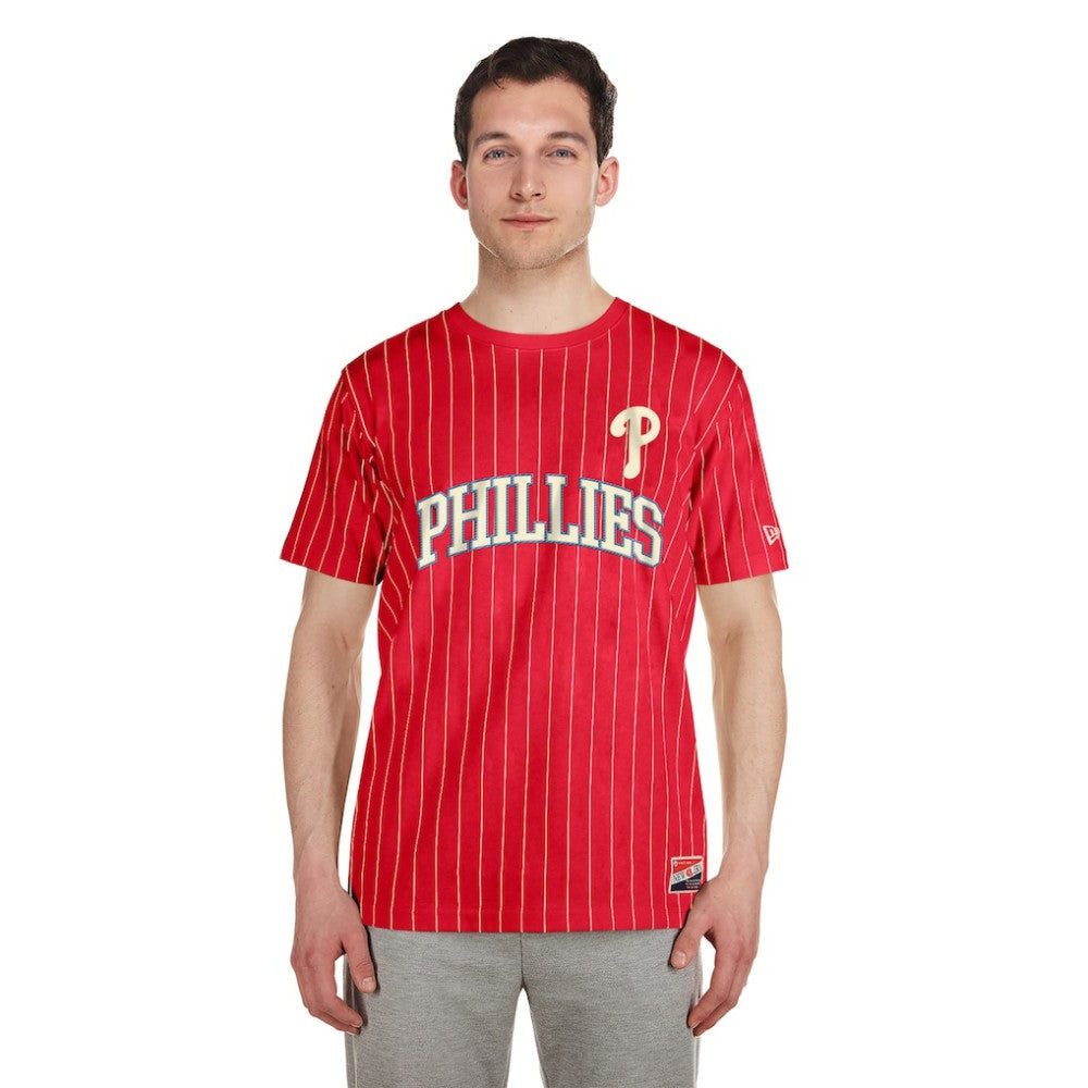 Philadelphia Phillies New Era Throwback Pinstripe T-Shirt - MLB T-shirts