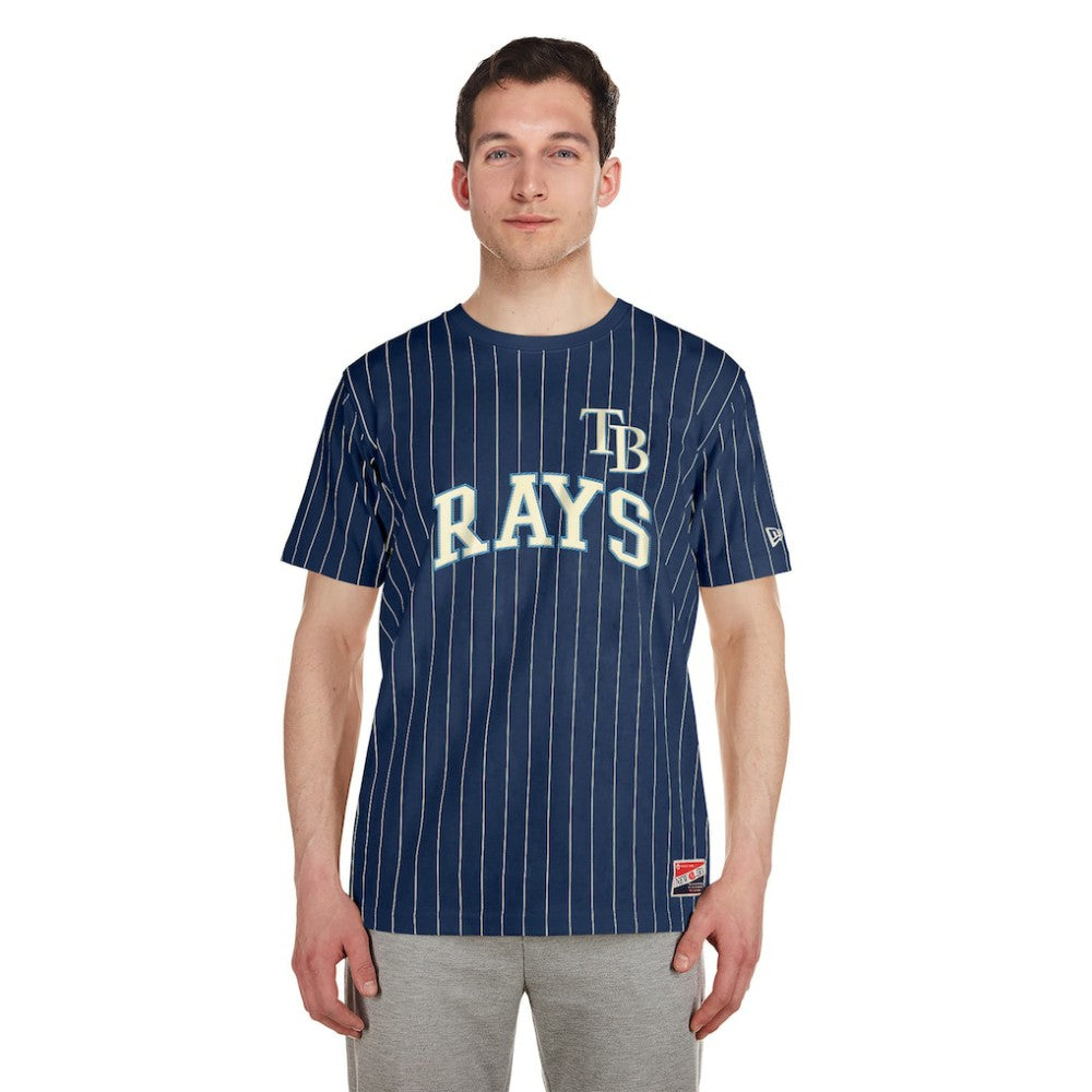 Tampa Bay Rays New Era Throwback Pinstripe T-Shirt - MLB T-shirts
