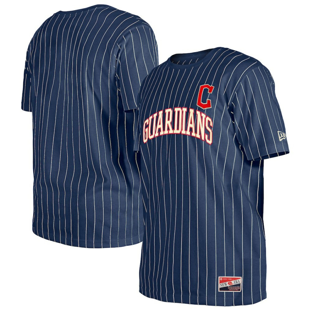 Cleveland Guardians New Era Throwback Pinstripe T-Shirt - MLB T-shirts