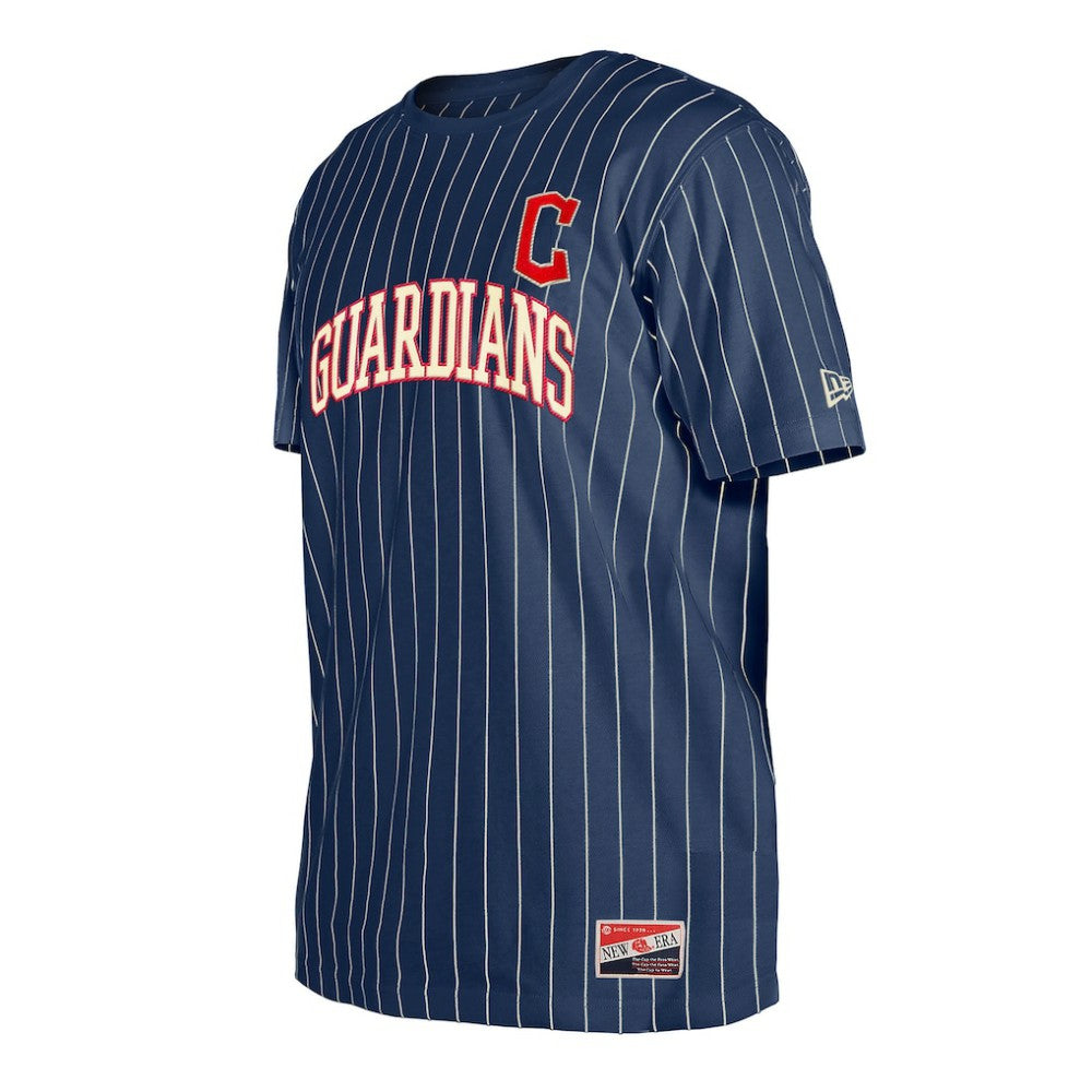 Cleveland Guardians New Era Throwback Pinstripe T-Shirt - MLB T-shirts