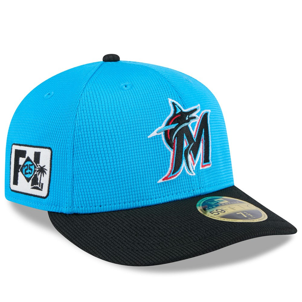 Miami Marlins New Era 2025 Spring Training Low Profile 59FIFTY Fitted Hat - MLB Hats