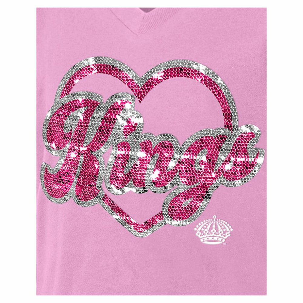 Los Angeles Kings New Era Girl's Youth Flip Sequin V-Neck T-Shirt -  NHL T-shirts