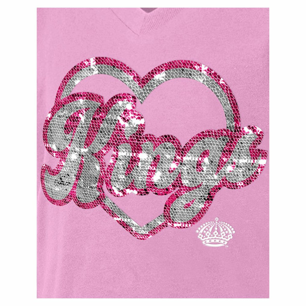 Los Angeles Kings New Era Girl's Youth Flip Sequin V-Neck T-Shirt -  NHL T-shirts