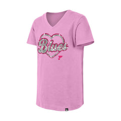 St. Louis Blues New Era Girl's Youth Flip Sequin V-Neck T-Shirt -  NHL T-shirts