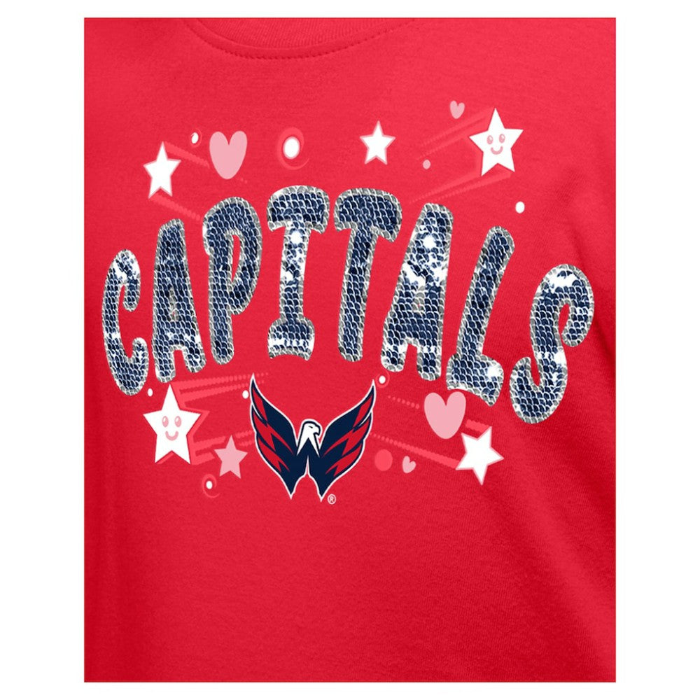 Washington Capitals New Era Girl's Youth Flip Sequin T-Shirt -  NHL T-shirts