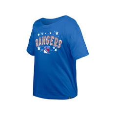 New York Rangers New Era Girl's Youth Flip Sequin T-Shirt -  NHL T-shirts