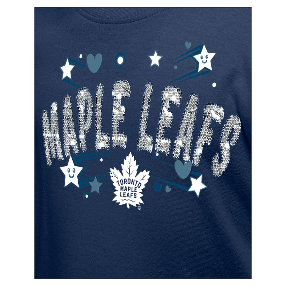 Toronto Maple Leafs New Era Girl's Youth Flip Sequin T-Shirt -  NHL T-shirts