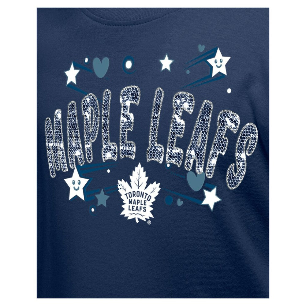 Toronto Maple Leafs New Era Girl's Youth Flip Sequin T-Shirt -  NHL T-shirts