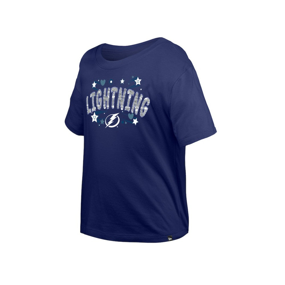 Tampa Bay Lightning New Era Girl's Youth Flip Sequin T-Shirt -  NHL T-shirts
