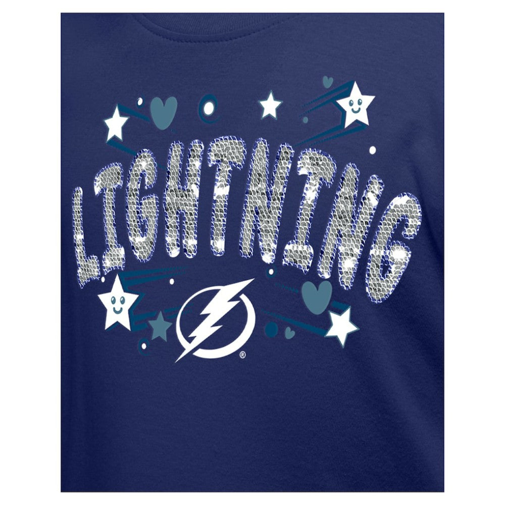 Tampa Bay Lightning New Era Girl's Youth Flip Sequin T-Shirt -  NHL T-shirts