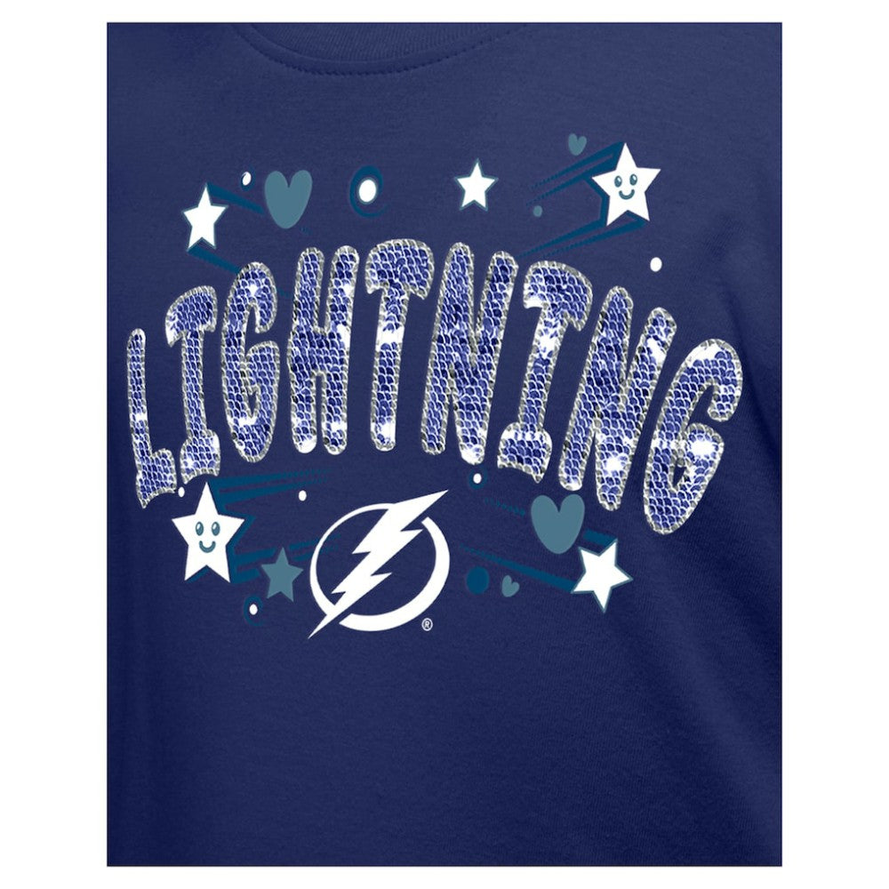 Tampa Bay Lightning New Era Girl's Youth Flip Sequin T-Shirt -  NHL T-shirts