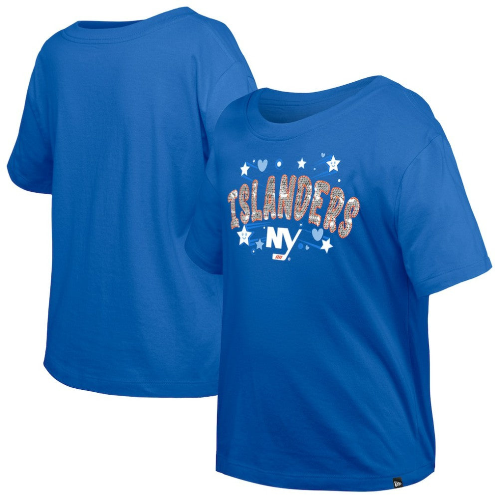 New York Islanders New Era Girl's Youth Flip Sequin T-Shirt -  NHL T-shirts