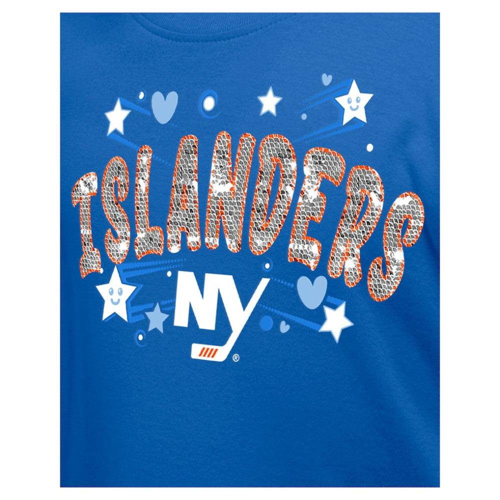 New York Islanders New Era Girl's Youth Flip Sequin T-Shirt -  NHL T-shirts