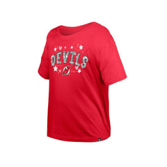 New Jersey Devils New Era Girl's Youth Flip Sequin T-Shirt -  NHL T-shirts