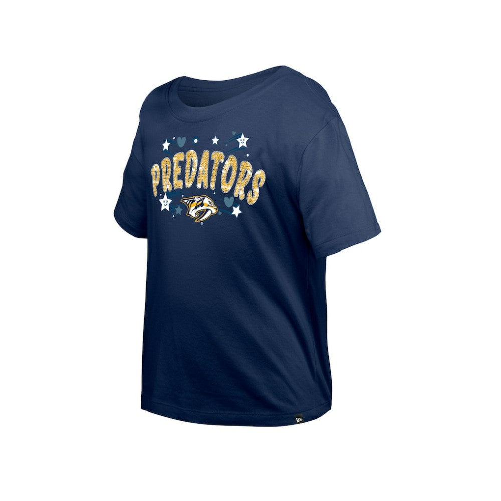 Nashville Predators New Era Girl's Youth Flip Sequin T-Shirt -  NHL T-shirts