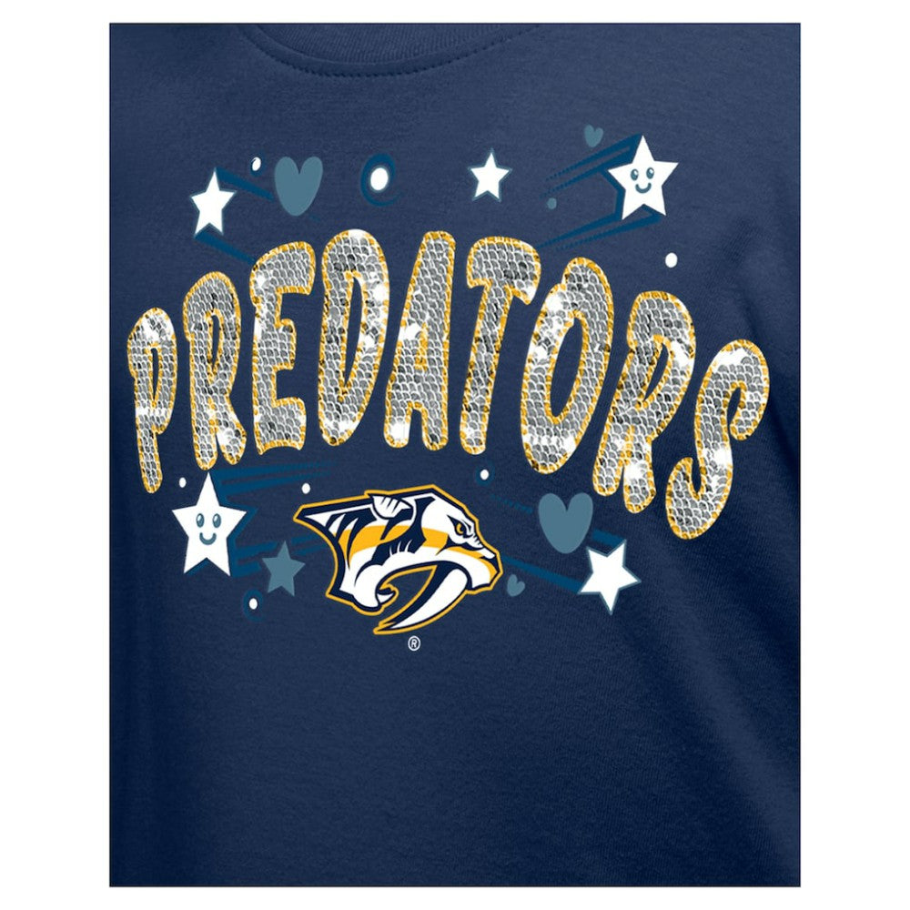 Nashville Predators New Era Girl's Youth Flip Sequin T-Shirt -  NHL T-shirts
