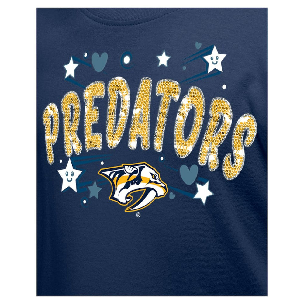 Nashville Predators New Era Girl's Youth Flip Sequin T-Shirt -  NHL T-shirts