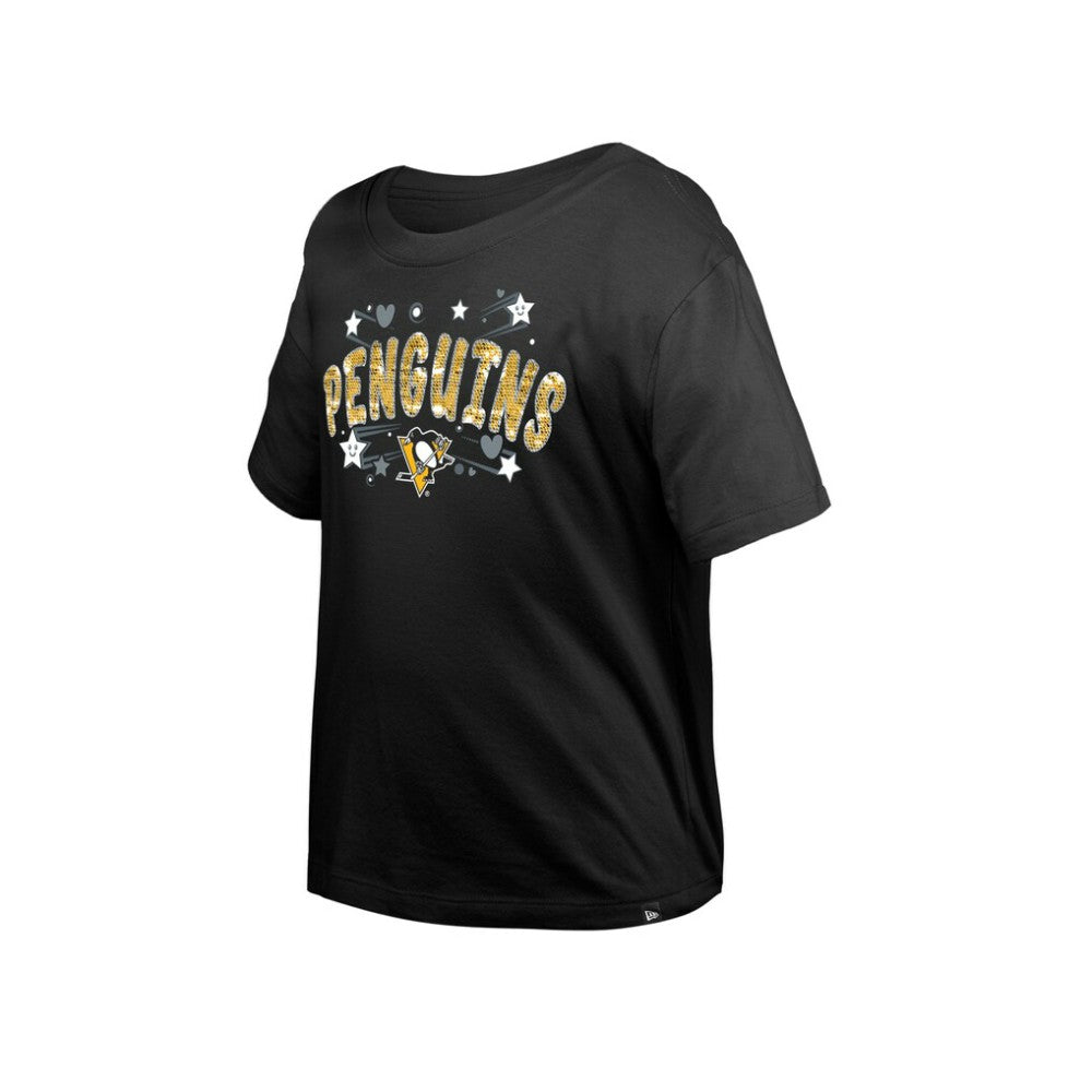 Pittsburgh Penguins New Era Girl's Youth Flip Sequin T-Shirt -  NHL T-shirts