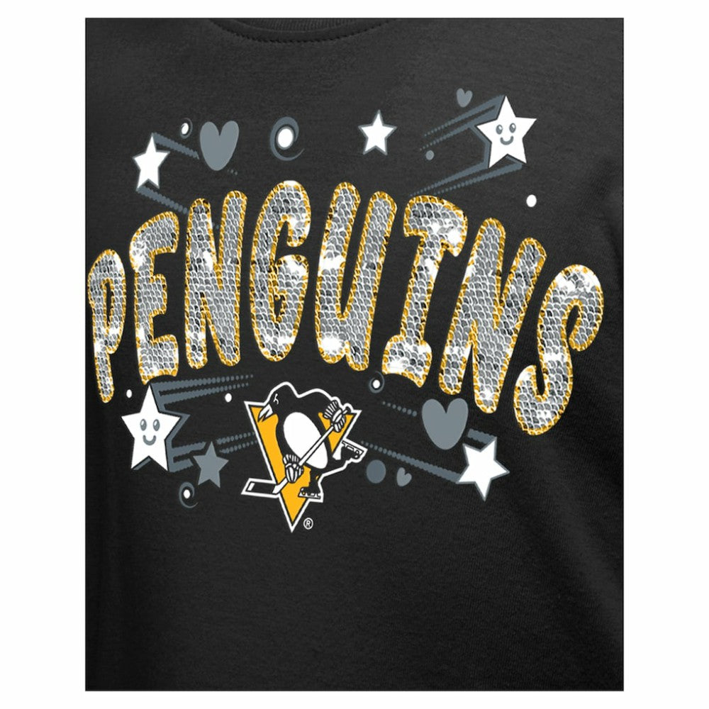 Pittsburgh Penguins New Era Girl's Youth Flip Sequin T-Shirt -  NHL T-shirts