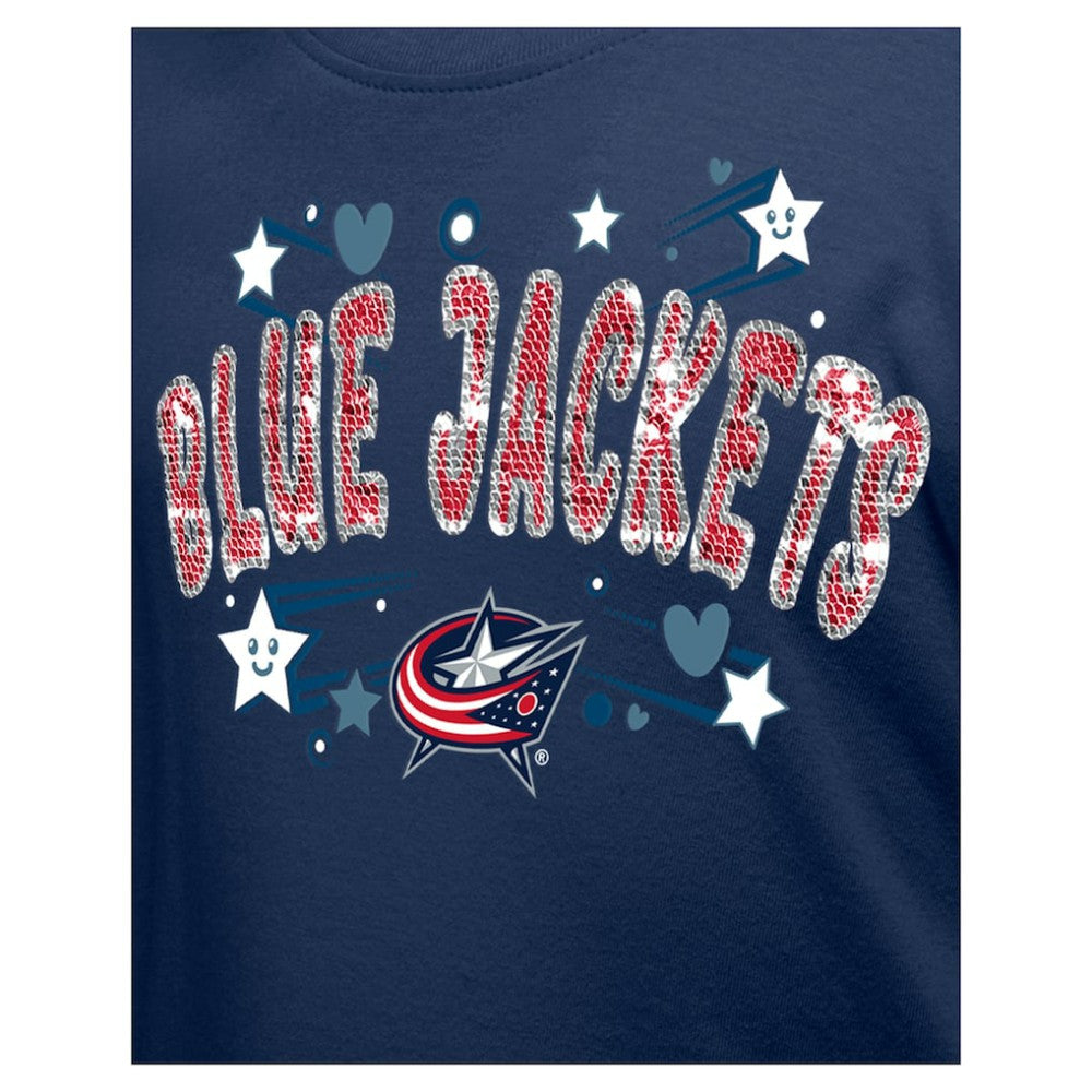 Columbus Blue Jackets New Era Girl's Youth Flip Sequin T-Shirt -  NHL T-shirts