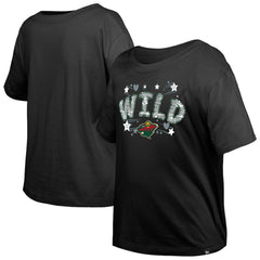 Minnesota Wild New Era Girl's Youth Flip Sequin T-Shirt -  NHL T-shirts