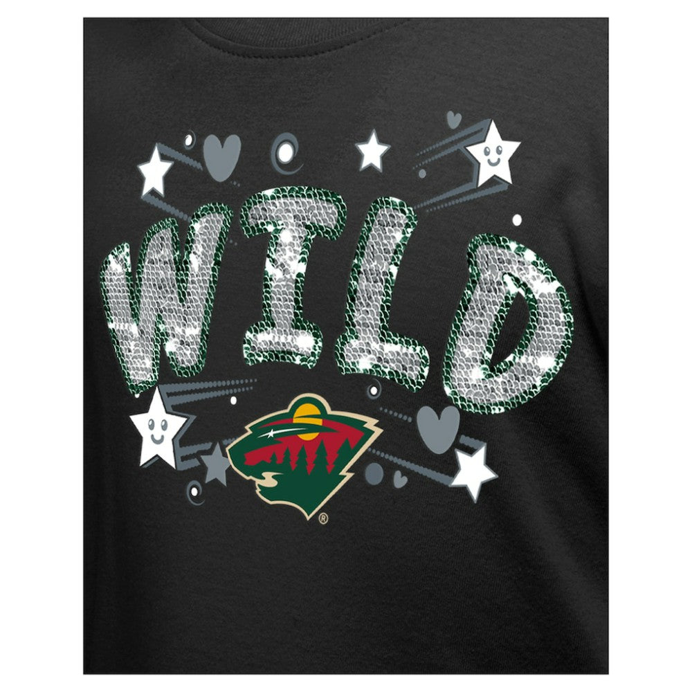 Minnesota Wild New Era Girl's Youth Flip Sequin T-Shirt -  NHL T-shirts