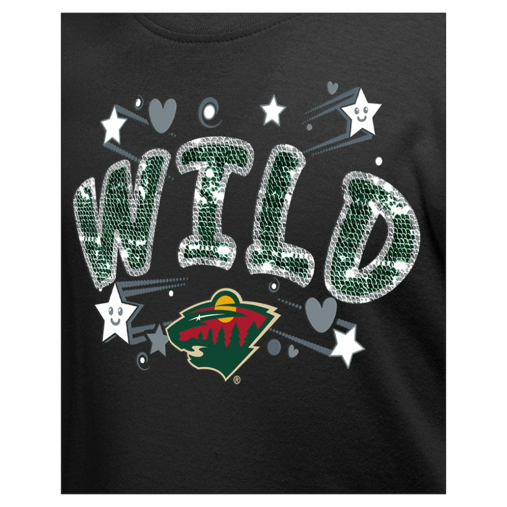 Minnesota Wild New Era Girl's Youth Flip Sequin T-Shirt -  NHL T-shirts