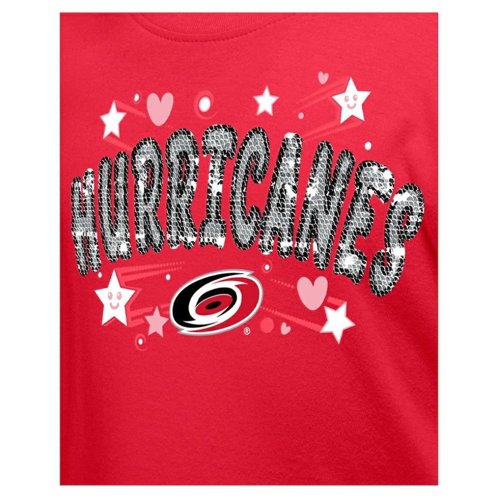 Carolina Hurricanes New Era Girl's Youth Flip Sequin T-Shirt -  NHL T-shirts
