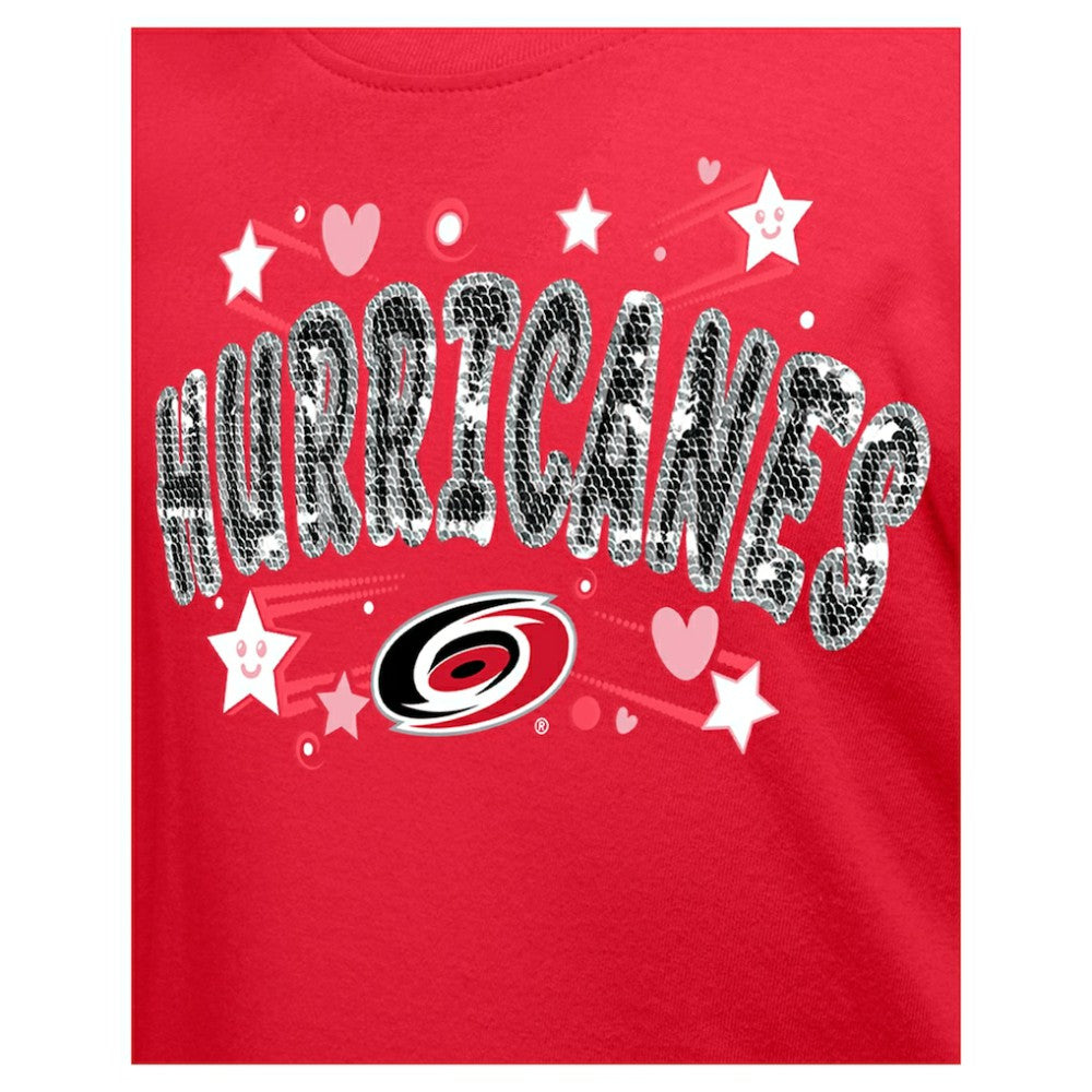 Carolina Hurricanes New Era Girl's Youth Flip Sequin T-Shirt -  NHL T-shirts