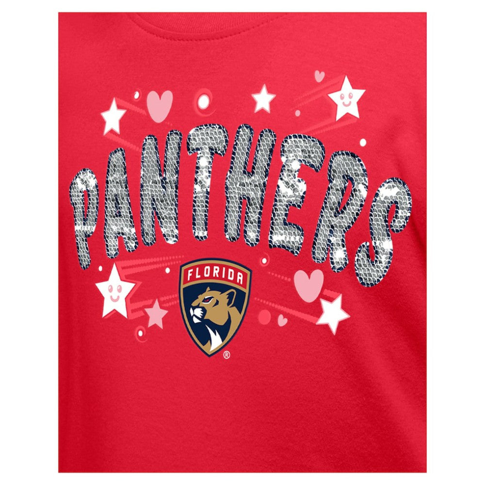 Florida Panthers New Era Girl's Youth Flip Sequin T-Shirt -  NHL T-shirts