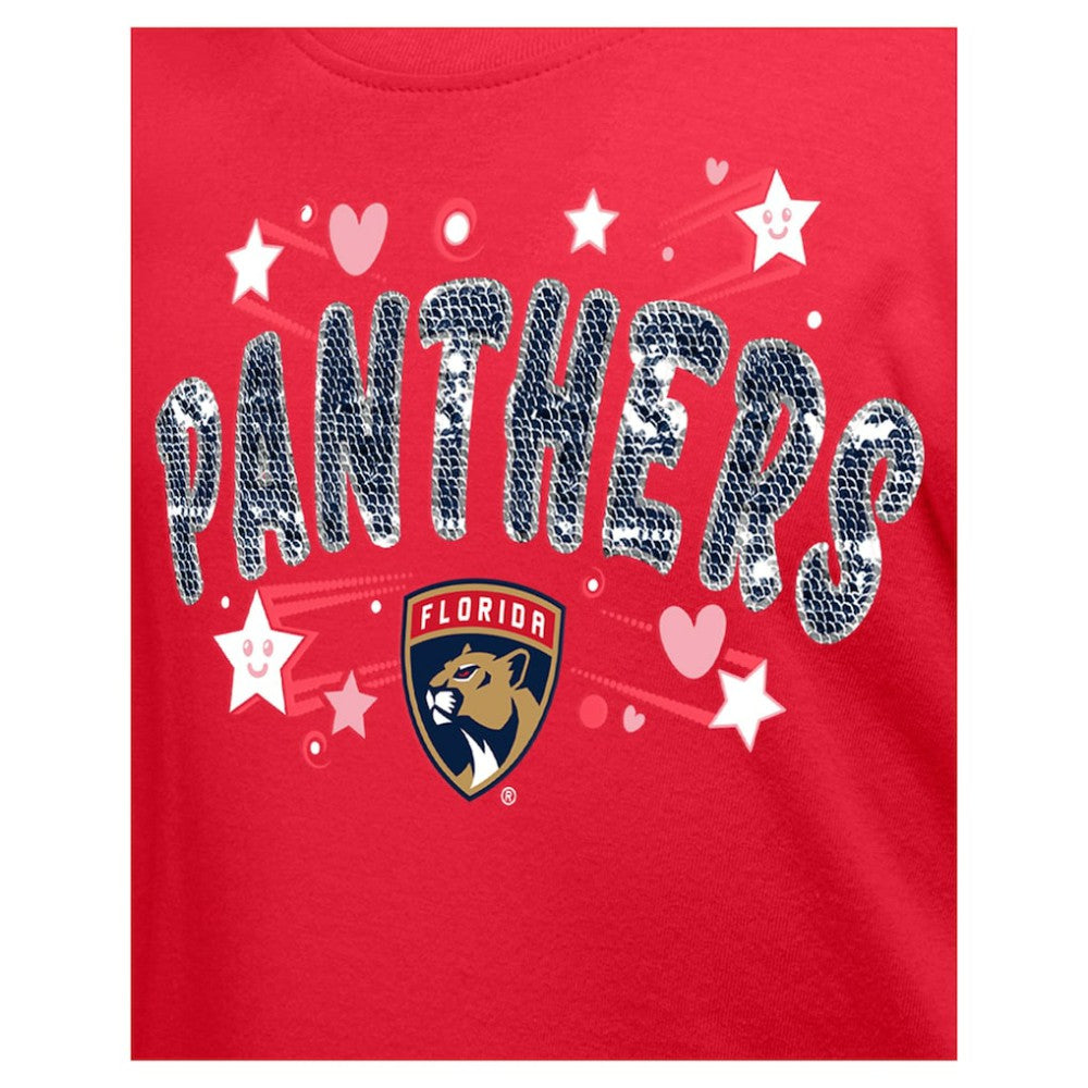 Florida Panthers New Era Girl's Youth Flip Sequin T-Shirt -  NHL T-shirts