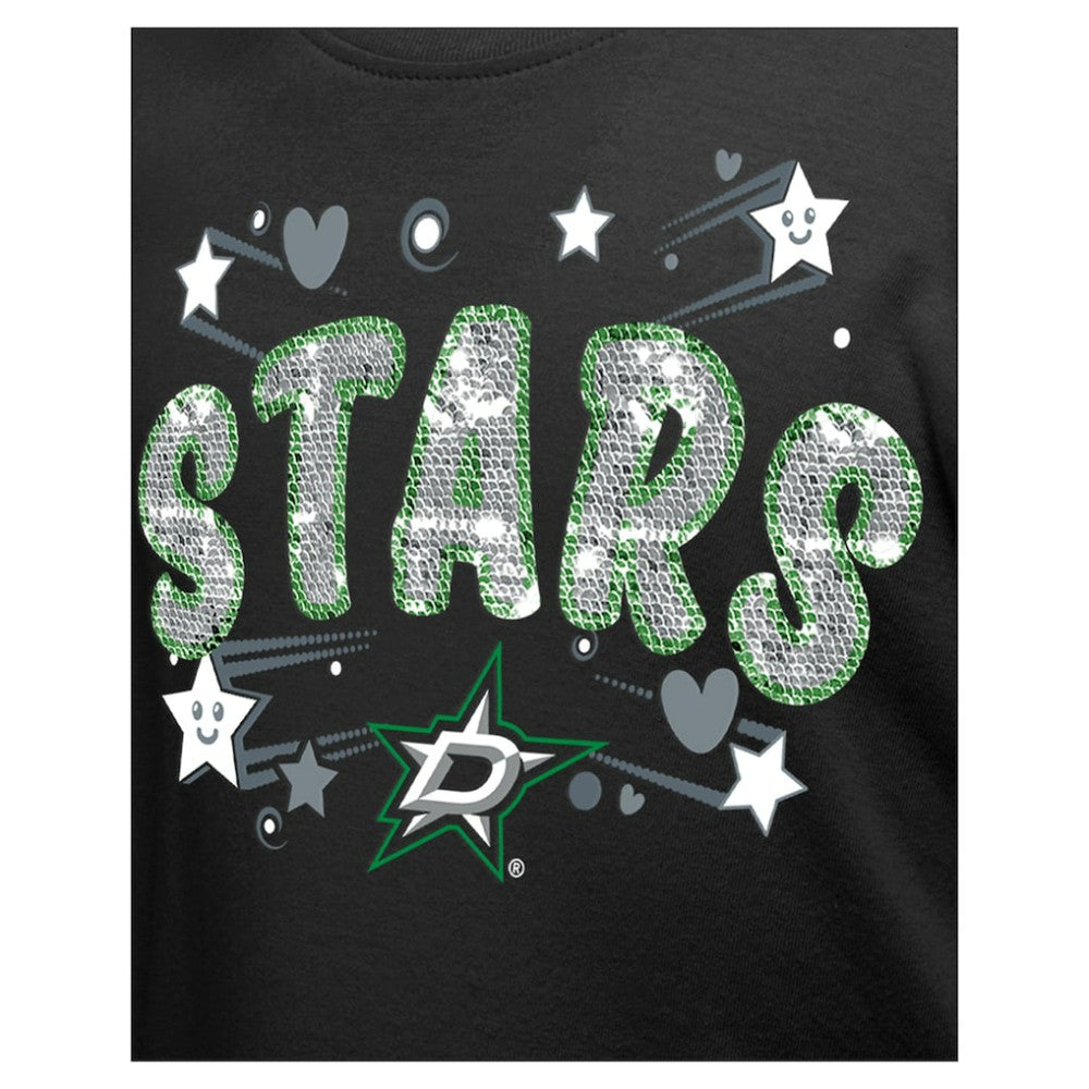 Dallas Stars New Era Girl's Youth Flip Sequin T-Shirt -  NHL T-shirts