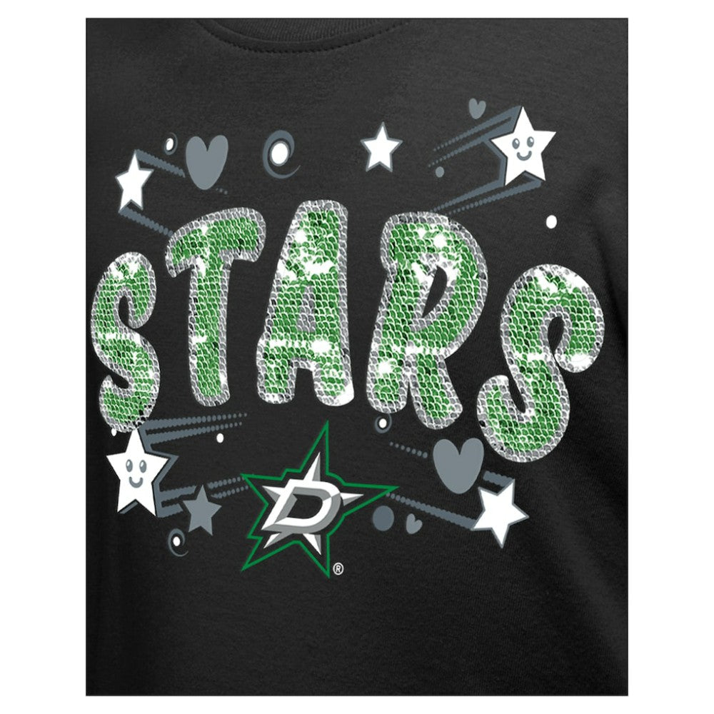Dallas Stars New Era Girl's Youth Flip Sequin T-Shirt -  NHL T-shirts